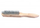Щетка трехрядная металлическая с деревянной ручкой Sparta 748205