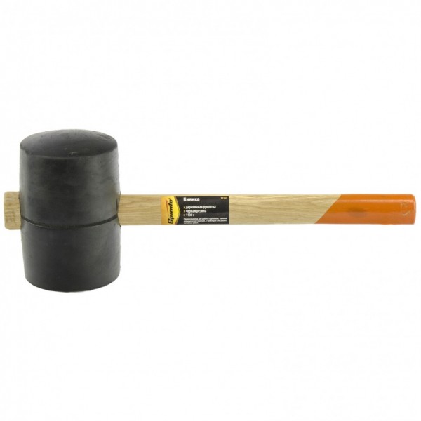 Киянка резиновая, 1130 г, черная резина, деревянная рукоятка Sparta 11161