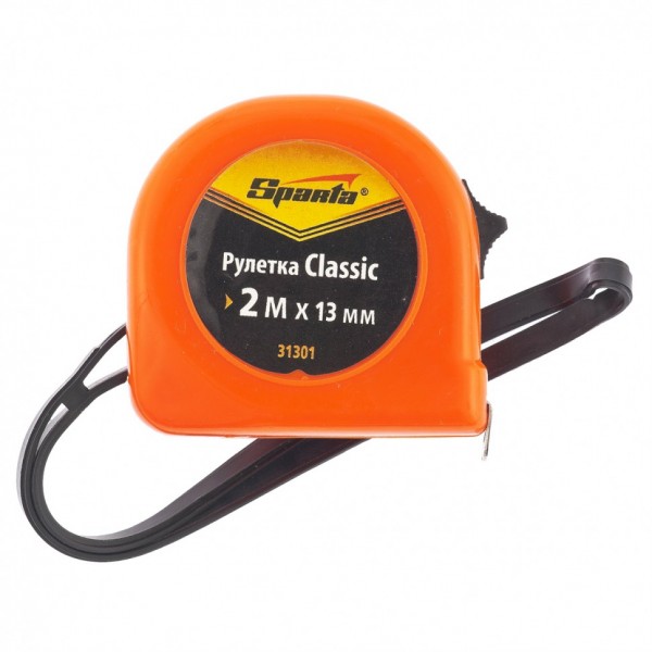 Рулетка Classic,2 м х 13 мм,пластиковый корпус Sparta 31301