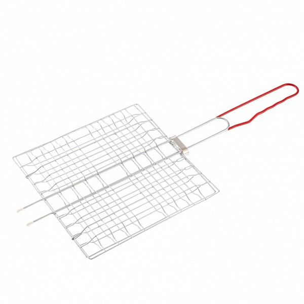 Решетка-гриль 230 x 230 мм, хромированная, PVC рукоятка Sparta 69635