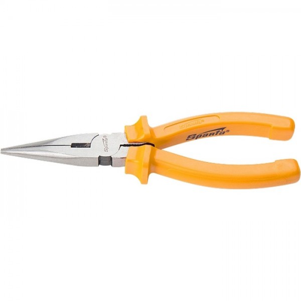 Длинногубцы прямые Classic, 160 мм, шлифованные, пластмассовые рукоятки Sparta 17157