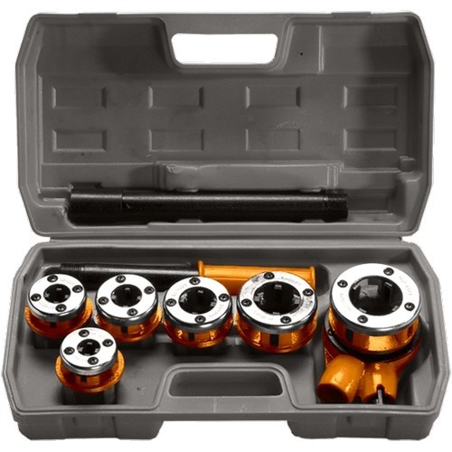 Набор клуппов 1/4-3/8-1/2-3/4-1-1.25, плашкодержатель с трещоткой, 9 предметов Sparta 773355