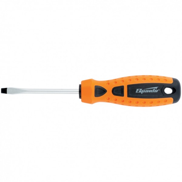Отвертка Point, SL5 х 75 мм, CrV, двухкомпонентная рукоятка Sparta 11765