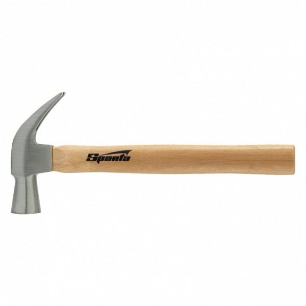 Молоток-гвоздодер, 650 г, боек 32 мм, деревянная рукоятка Sparta 104235