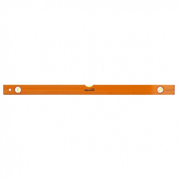 Уровень алюминиевый, 800 мм, 3 глазка, желтый, линейка Sparta 330265