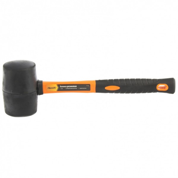Киянка резиновая, 450 г, черная резина, фибергласовая рукоятка Sparta 11126