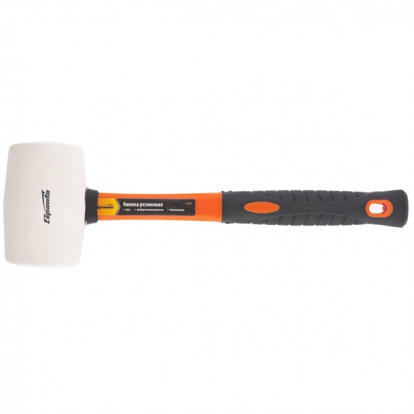 Киянка резиновая, 450 г, белая резина, фибергласовая рукоятка Sparta 11129