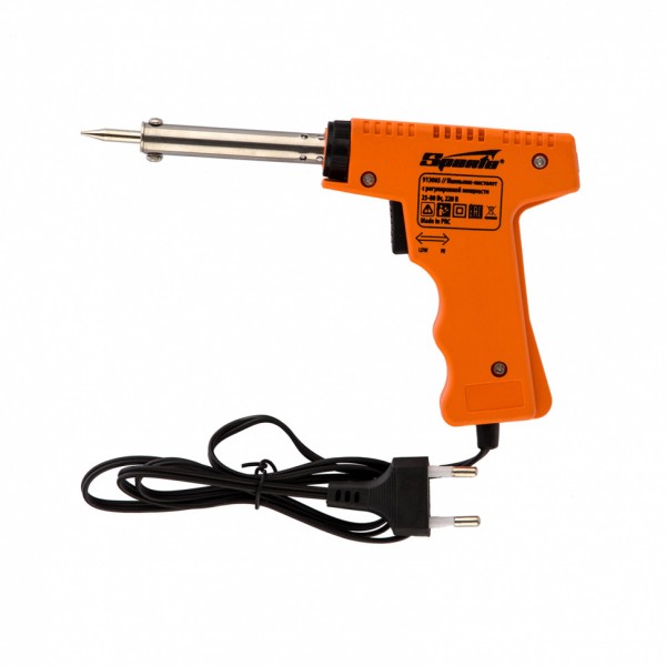 Паяльник-пистолет с регулировкой мощности 25-80 Вт, 220 В Sparta 913065